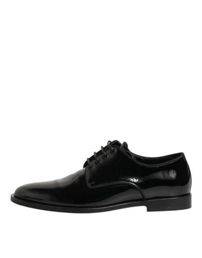 Black Leather Lace Up Derby Formal Dress Shoes