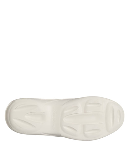 White Rubber Slides Low Top Sneakers Shoes