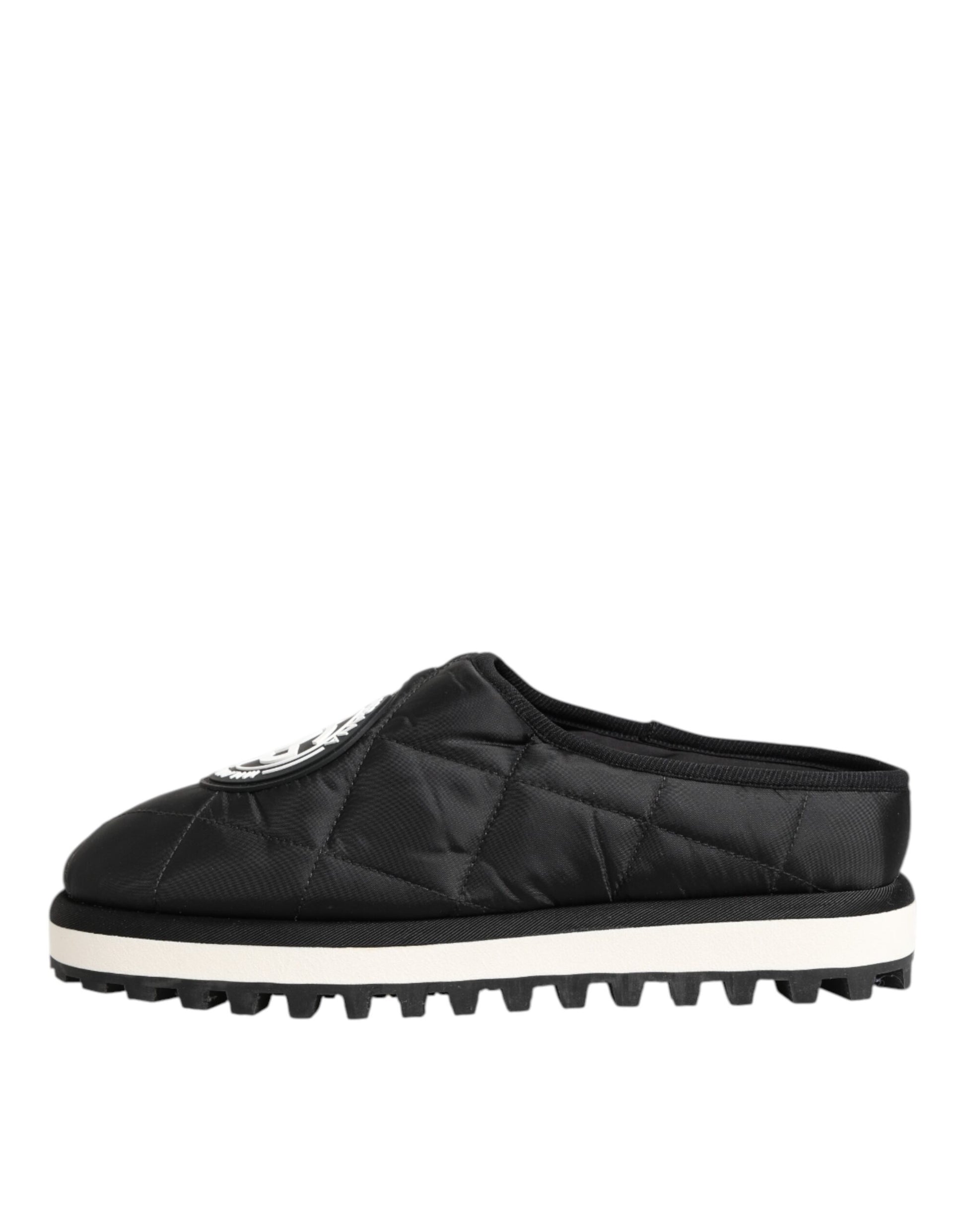 Black Nylon Low Top Slip On Sneaker Shoes