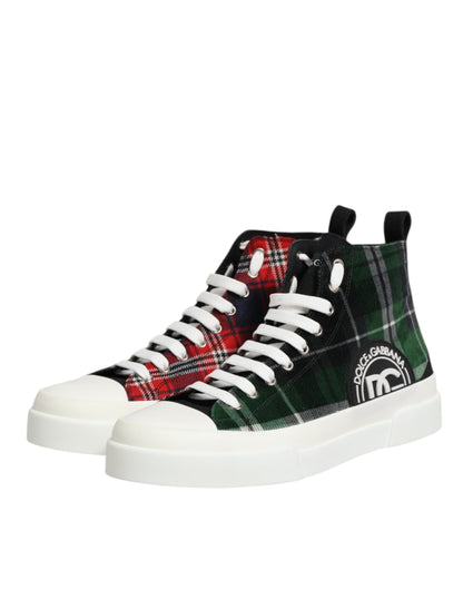 Multicolor Cotton High Top Men Sneakers Shoes