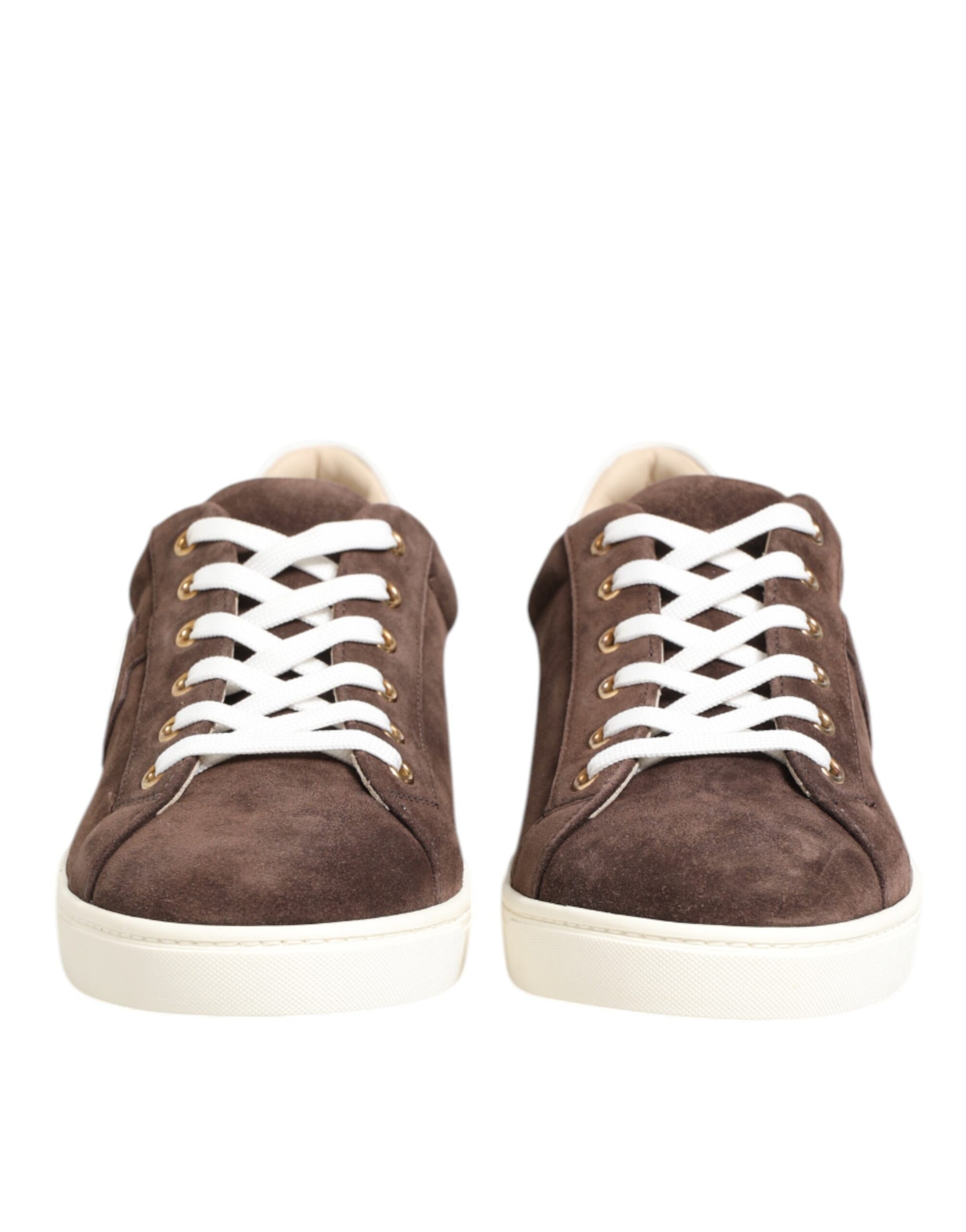 Brown Suede Leather Low Top Men Sneakers Shoes