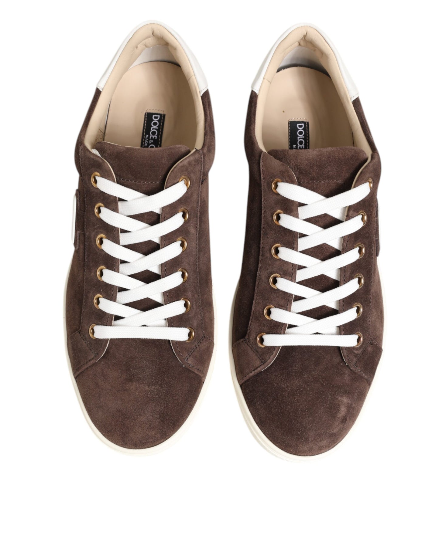 Brown Suede Leather Low Top Men Sneakers Shoes
