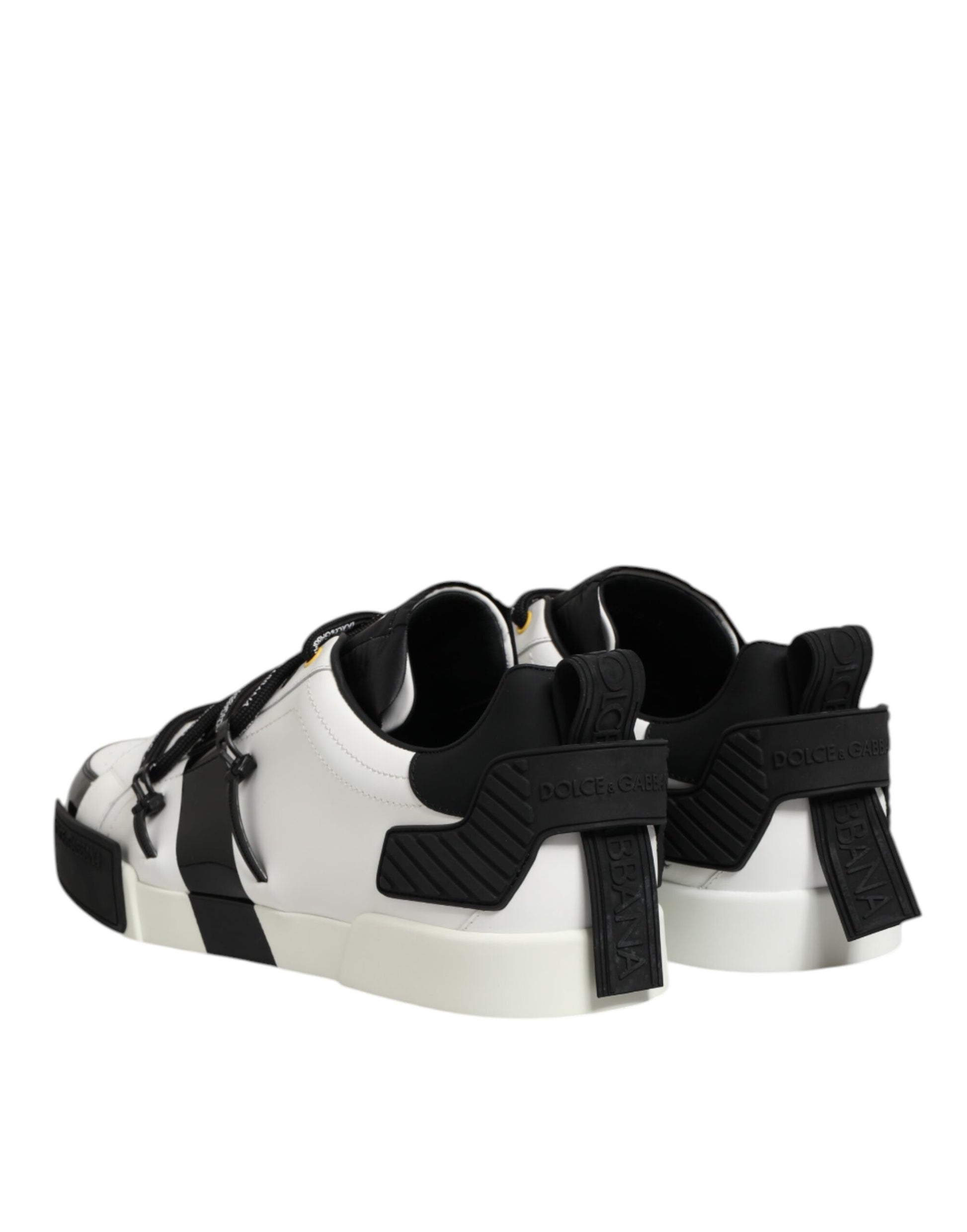 White Leather Logo Portofino Sneakers Shoes