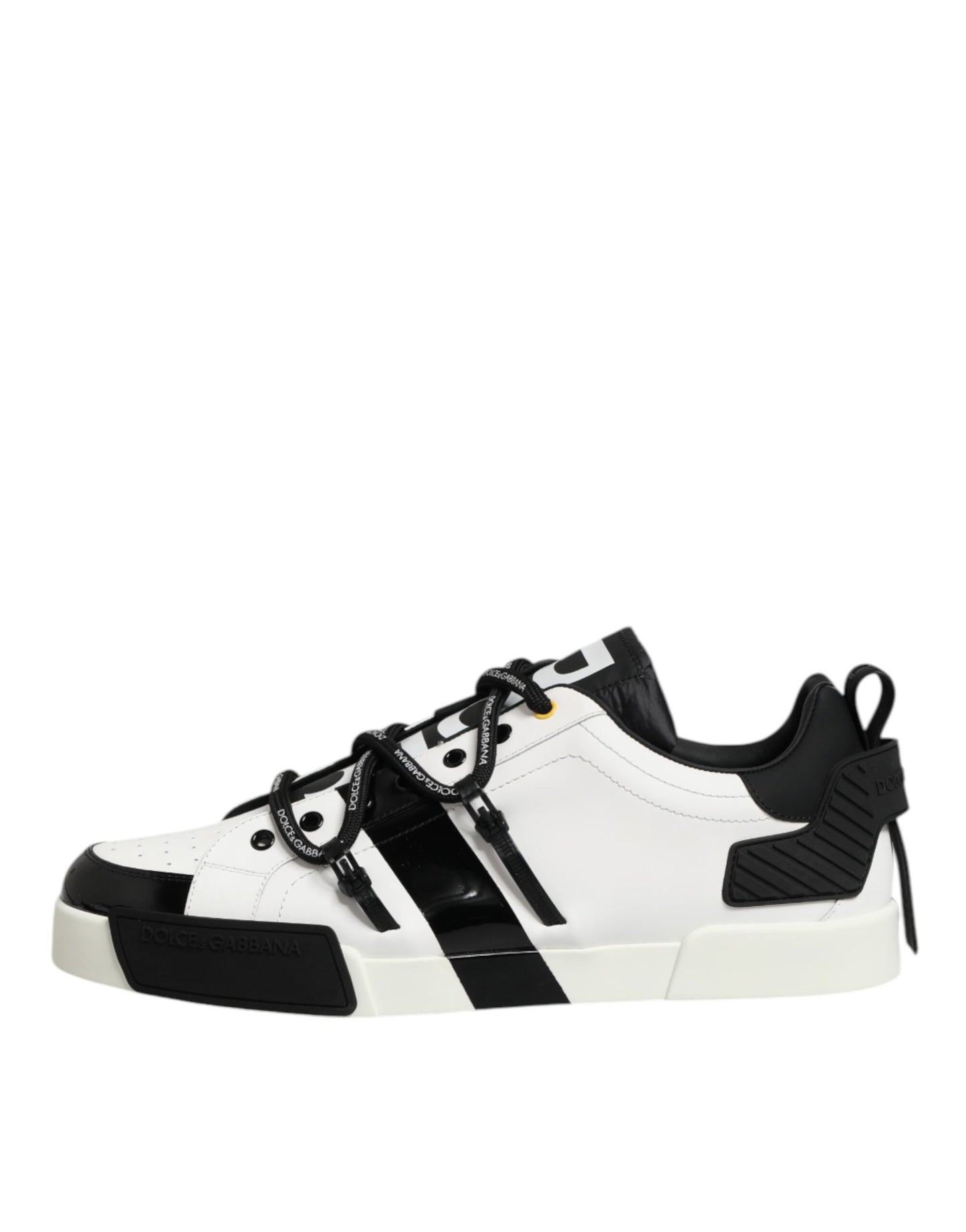 White Leather Logo Portofino Sneakers Shoes