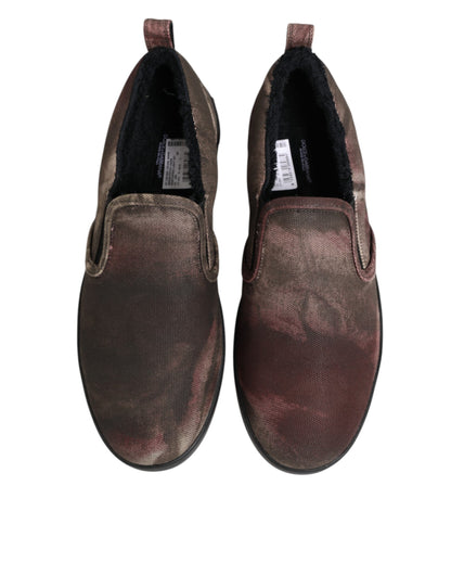 Multicolor Cotton Low Top Slip On Men Sneakers Shoes