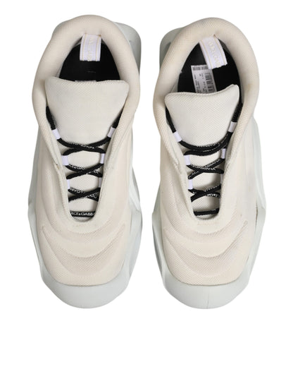 White Lace Up Wave Low Top Men Sneaker Shoes