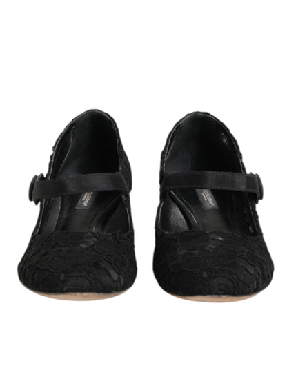 Black Vally Taormina Floral Lace Pumps Shoes