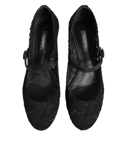 Black Vally Taormina Floral Lace Pumps Shoes