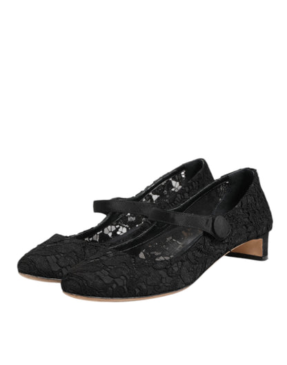 Black Vally Taormina Floral Lace Pumps Shoes