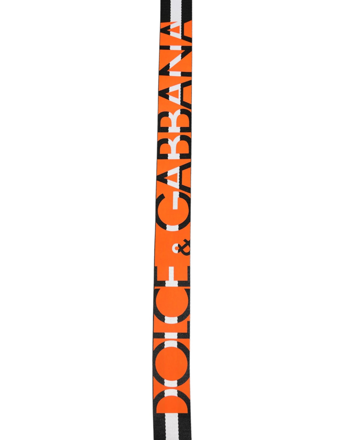 Black White Striped Logo Metal Buckle Belt