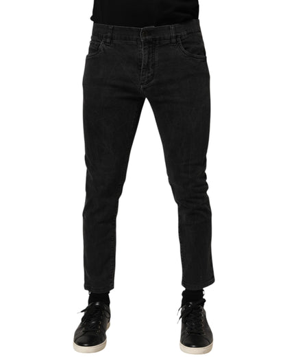 Dark Gray Cotton Stretch Denim Trouser Jeans