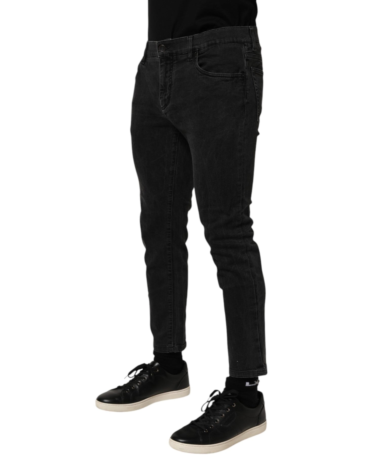 Dark Gray Cotton Stretch Denim Trouser Jeans