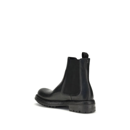 Black Calf Leather Bos Taurus Chelsea Boots