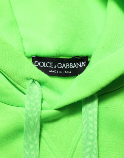 Green DG Logo Men Hooded Sweatshirt Sweater