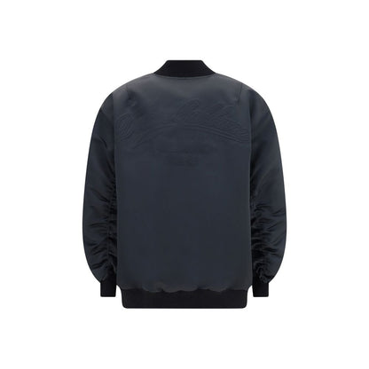 Black Polyester Bomber