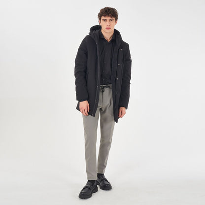 Black Nylon Jackets & Coat