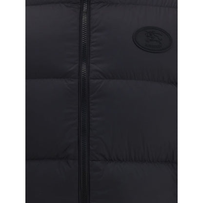 Black Polyester Sleveless Jacket