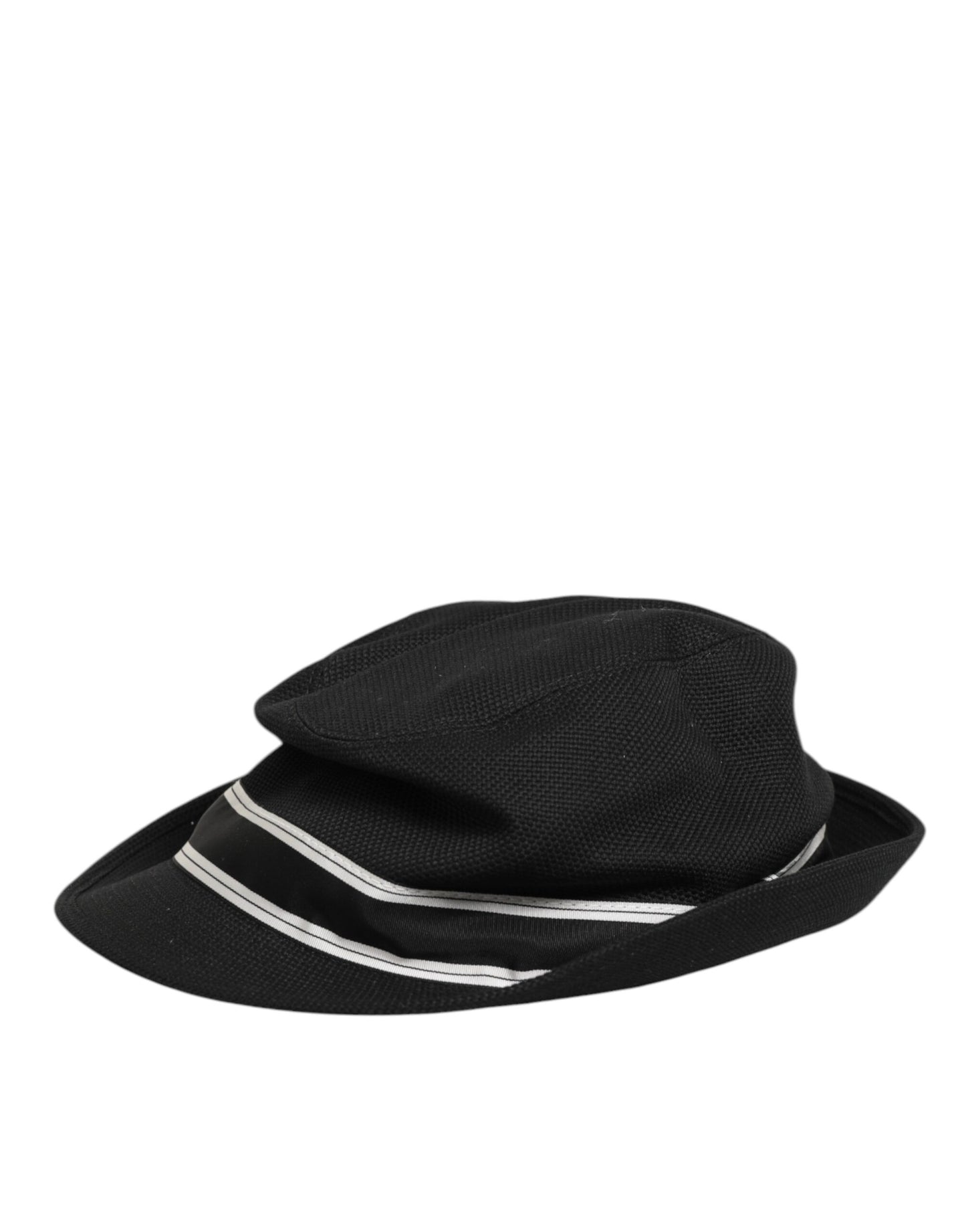 Black Cotton Polka Dot Lining Fedora Men Hat