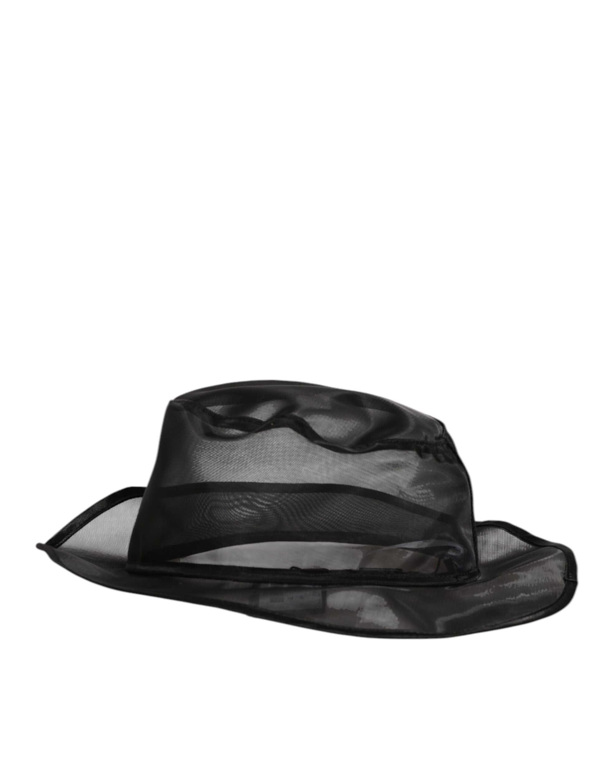 Black Silk Mesh Bucket Men Fisherman Cap Hat
