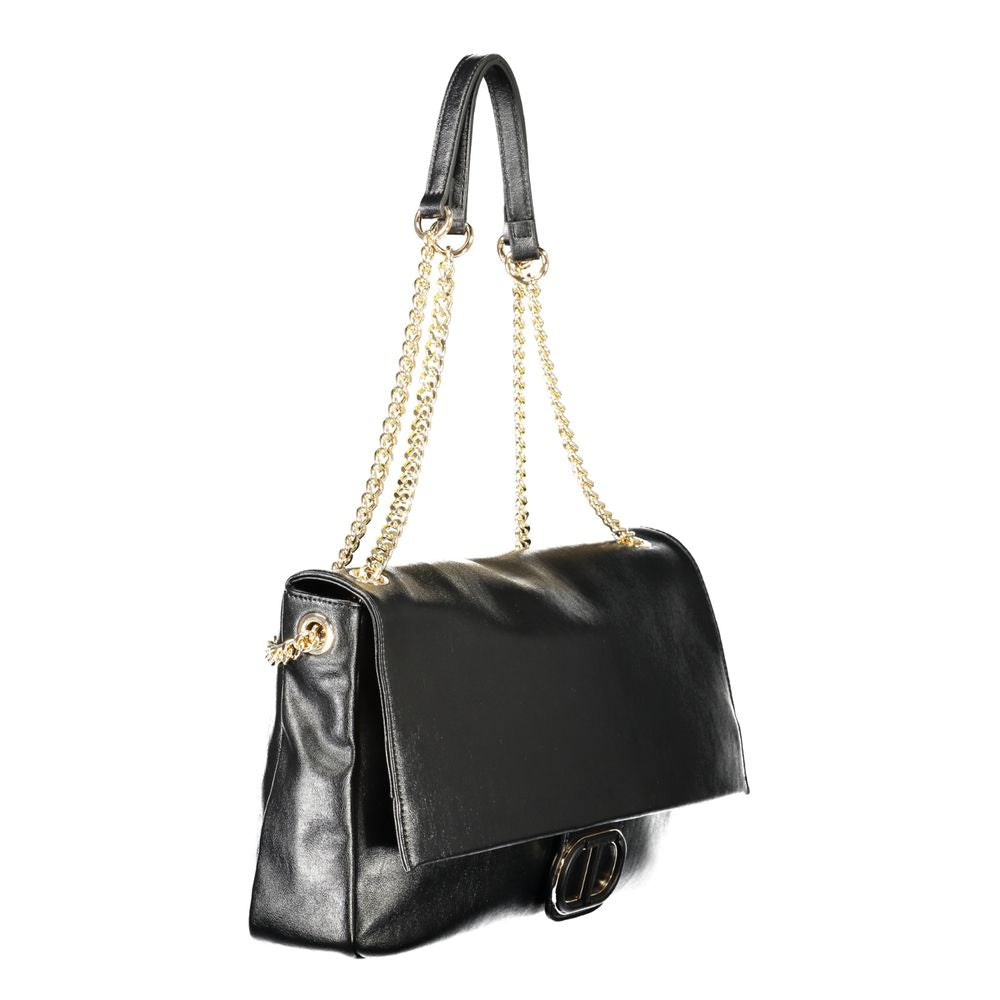 Black Polyethylene Women Handbag