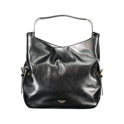 Black Polyethylene Women Hobo Bag