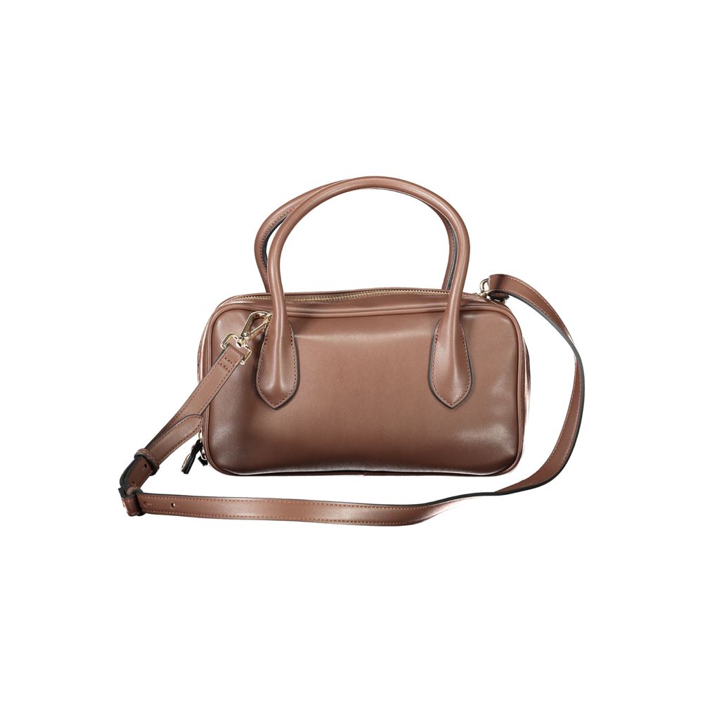 Brown Polyethylene Women Handbag