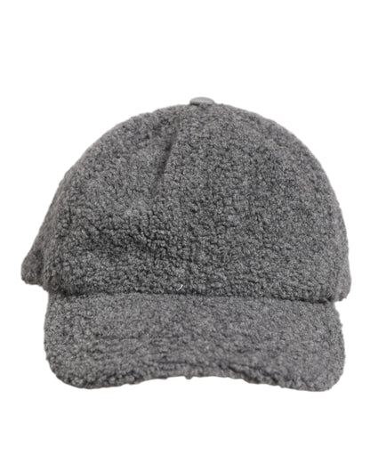 Gray Wool Fleece Rapper Men Baseball Capello Hat
