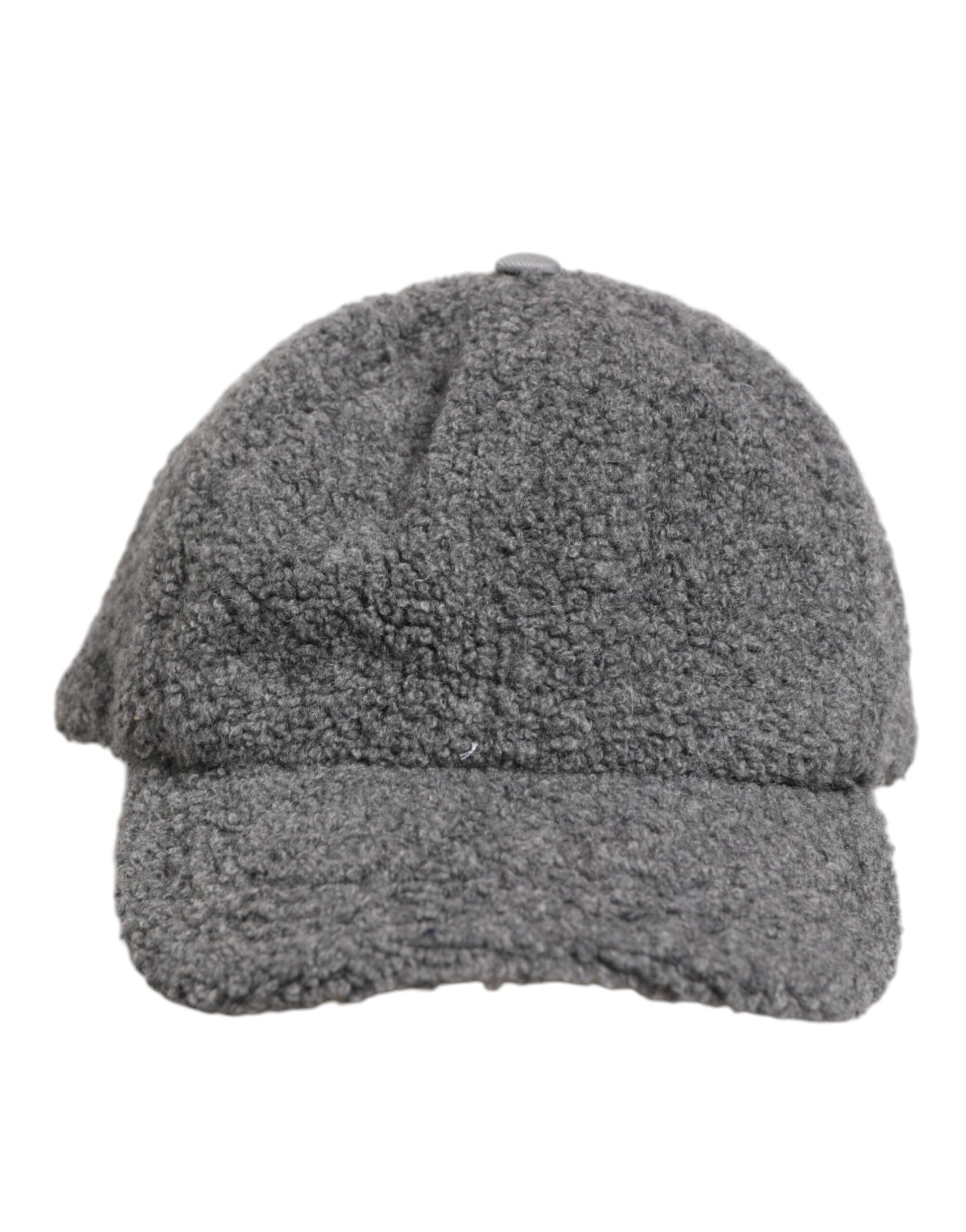 Gray Wool Fleece Rapper Men Baseball Capello Hat