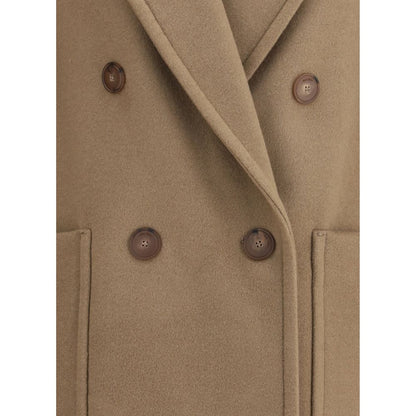 Beige Fleece Wool Coat