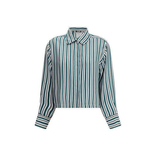 Green Silk Pattern Shirt