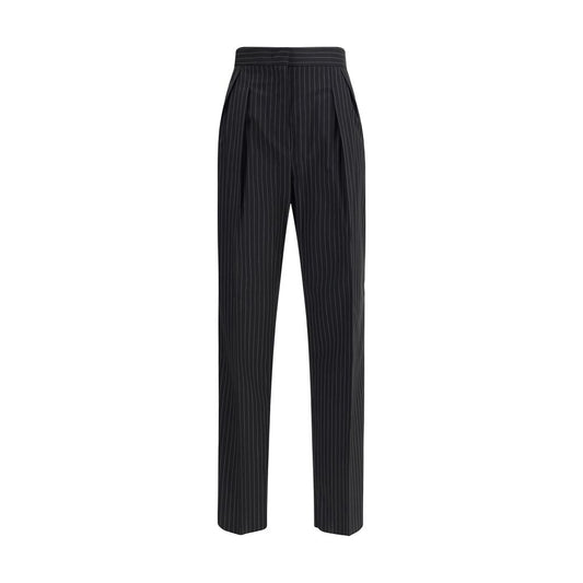 Black Fleece Wool Dress Pants
