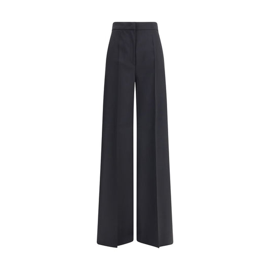 Black Fleece Wool Casual Pants