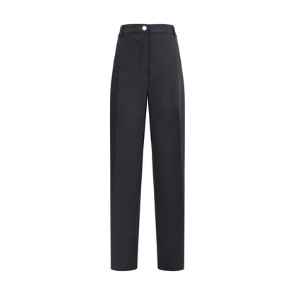 Black Fleece Wool Casual Pants