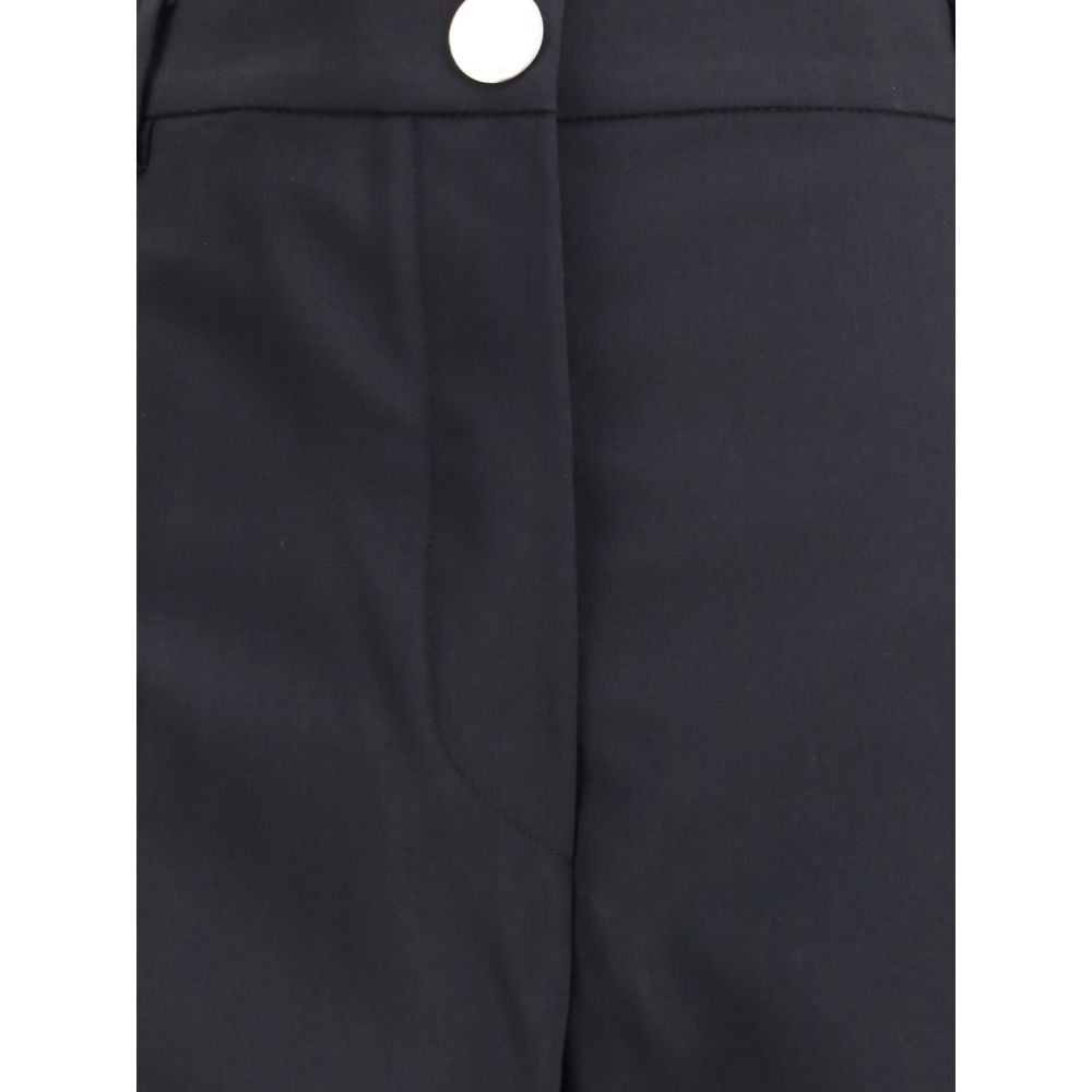 Black Fleece Wool Casual Pants
