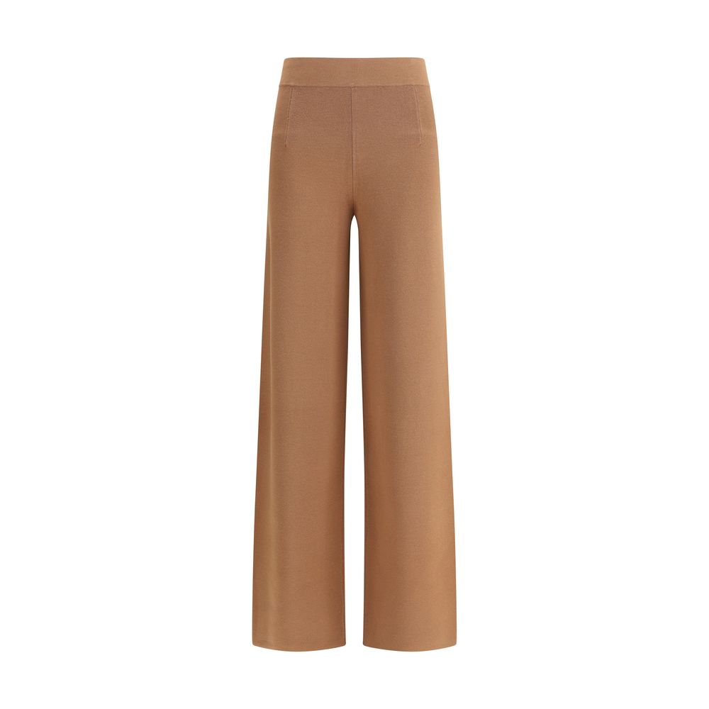 Brown Viscose Casual Pants