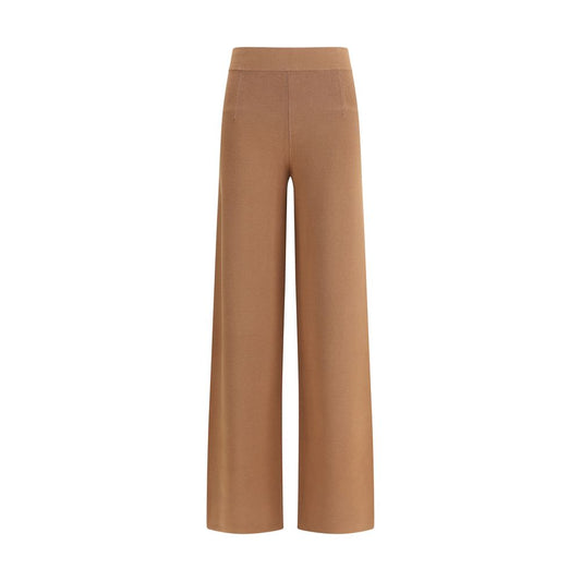 Brown Viscose Casual Pants