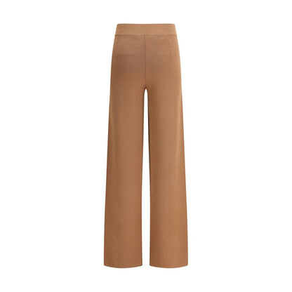 Brown Viscose Casual Pants