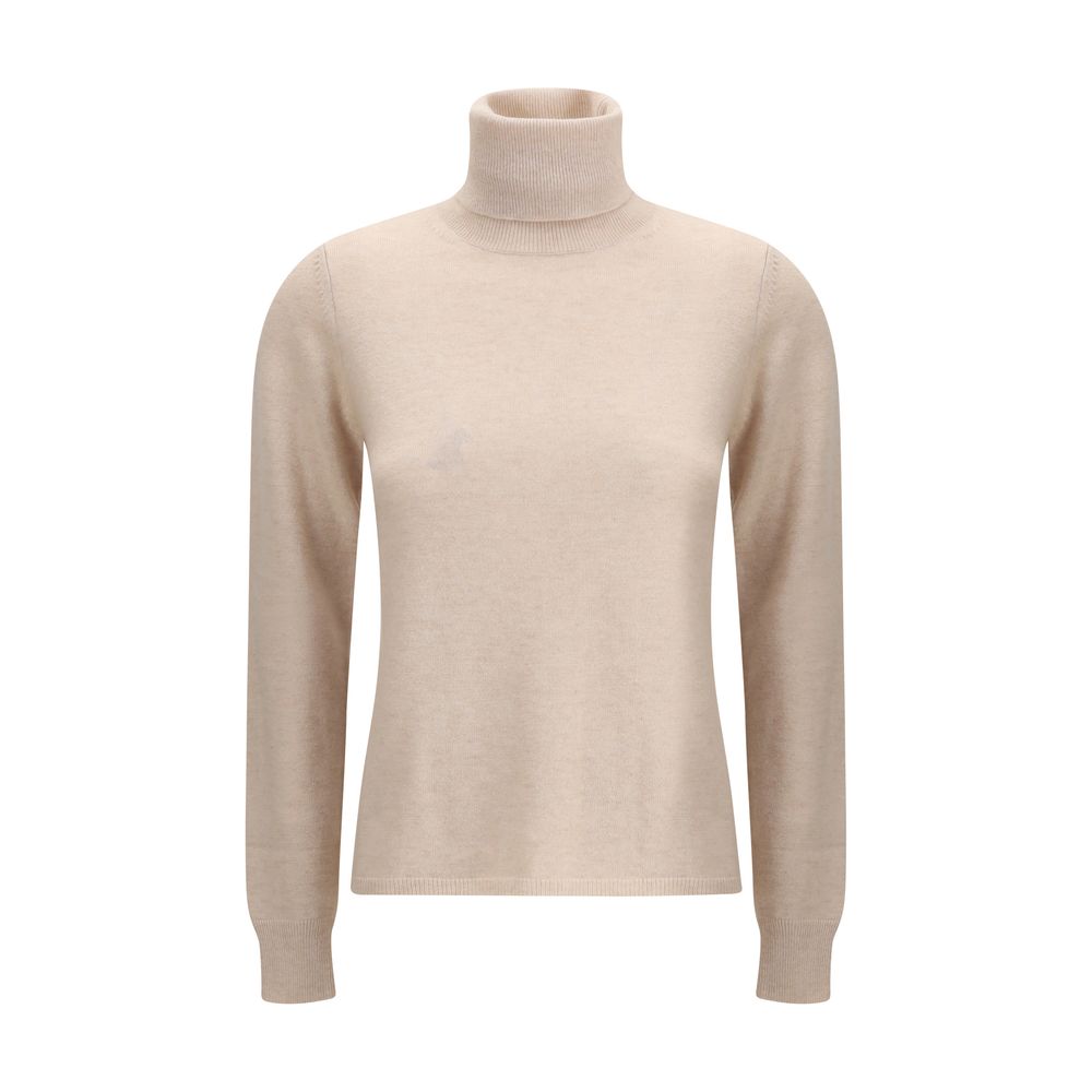 Beige Wool Turtleneck