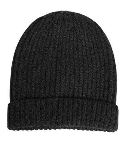 Black Cashmere Knitted Beanie Men Capello Hat