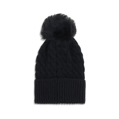 Black Fleece Wool Beanie