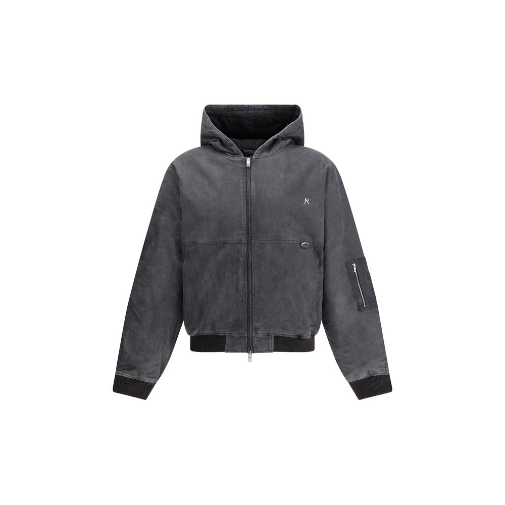 Gray Cotton Bomber