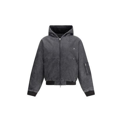 Gray Cotton Bomber