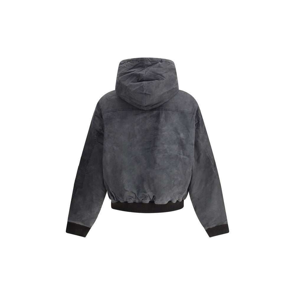 Gray Cotton Bomber