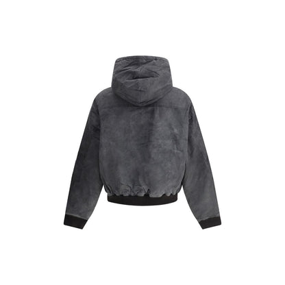 Gray Cotton Bomber
