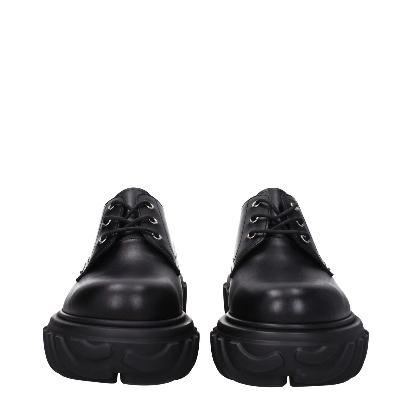 Black Leather Oxfords And Derbies