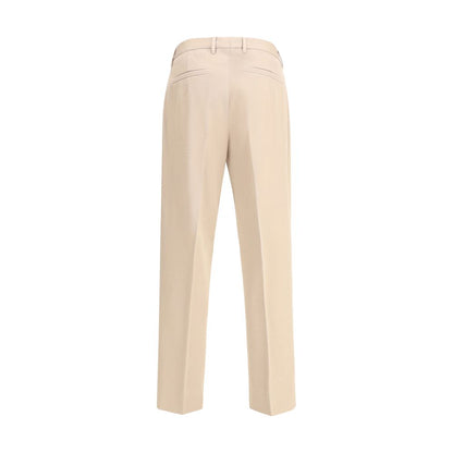 Beige Cotton Dress Pants
