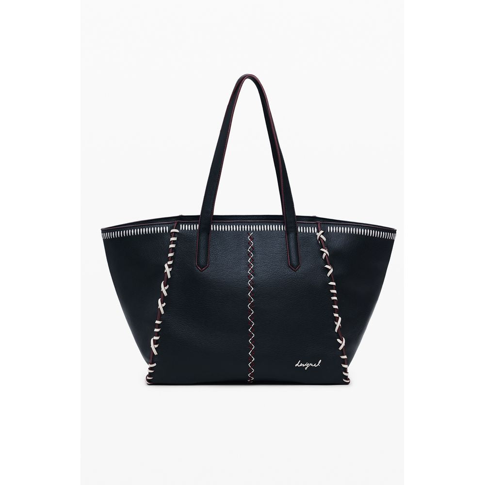 Black Polyethylene Women Handbag