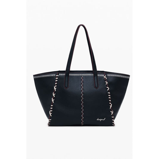 Black Polyethylene Women Handbag