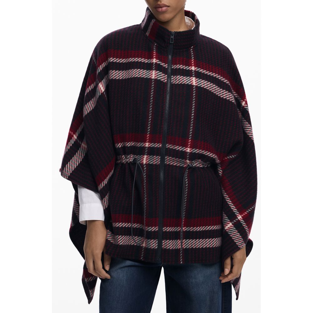 Black Polyester Women Poncho