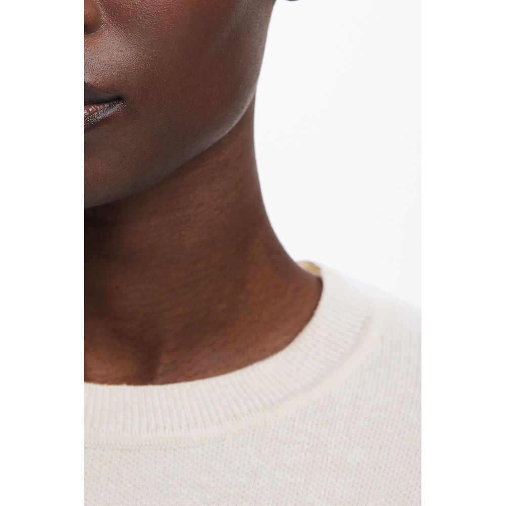 Beige Wool Women Sweater